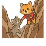 助けるネコ