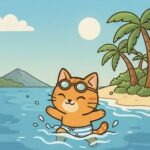 泳ぎネコ